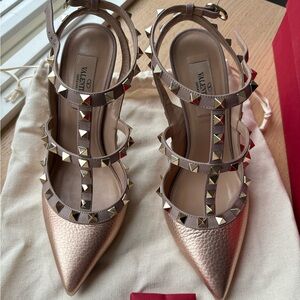 Valentino Women's Metallic Studded Heels